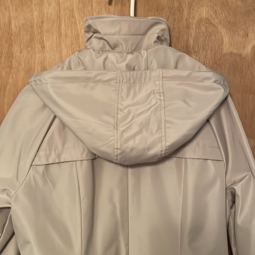 Zip Front Lightly Lined Raincoat With Removable H… - image 6